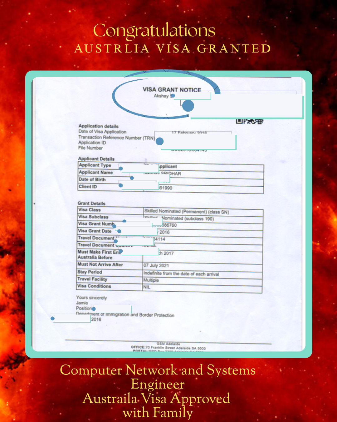 Australia Visa Approval Grant 12