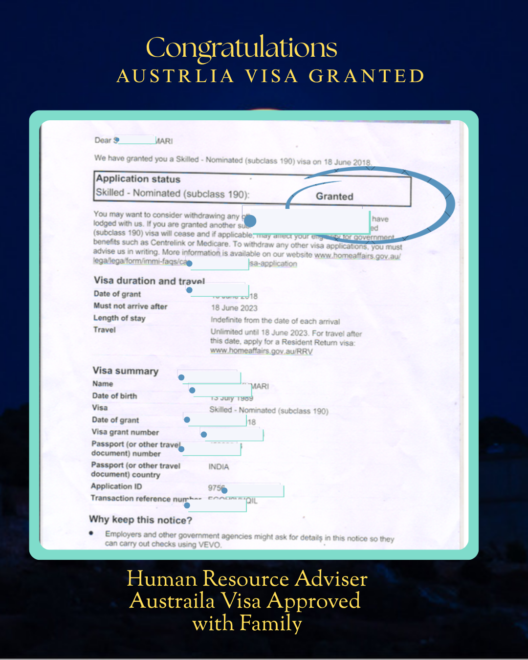 Australia Visa Approval Grant 13
