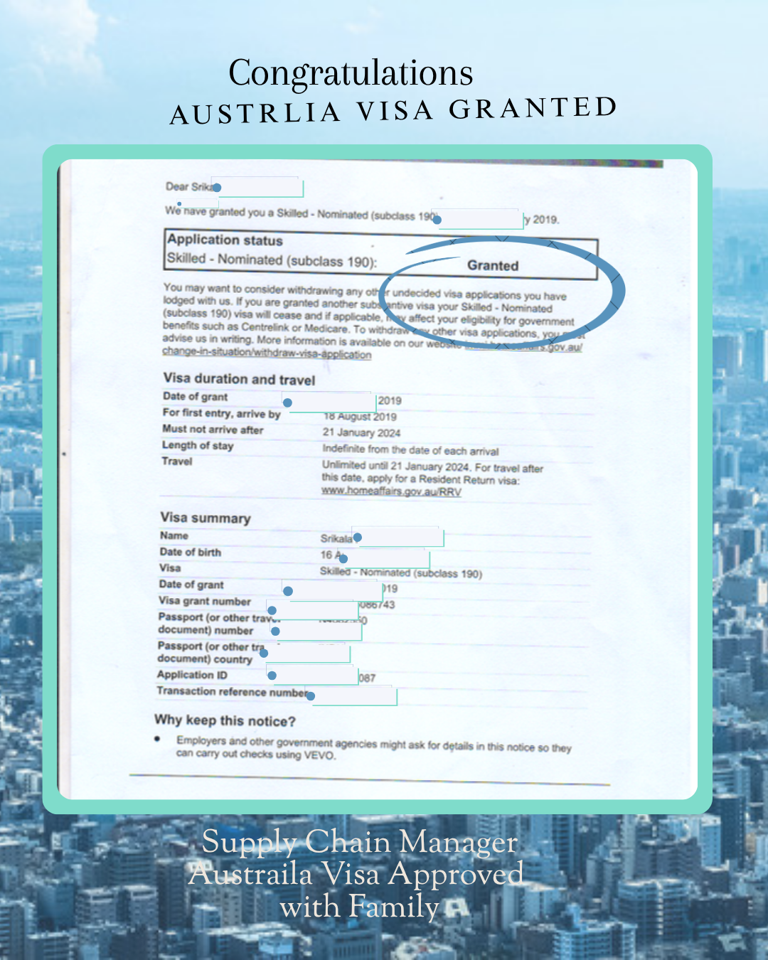 Australia Visa Approval Grant 14