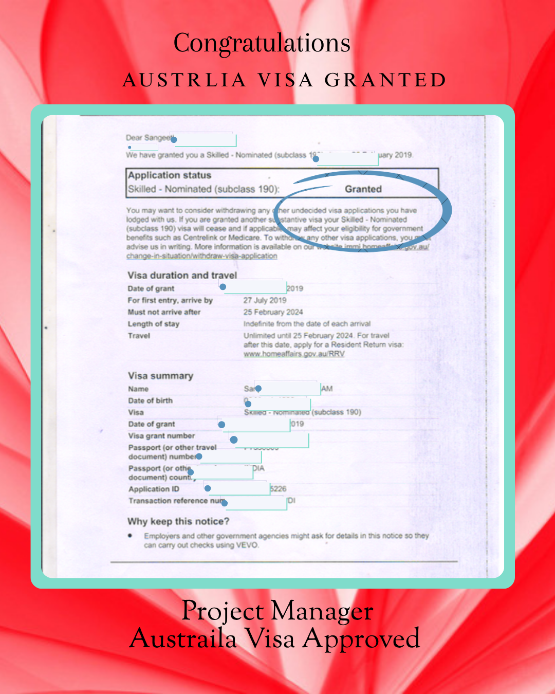 Australia Visa Approval Grant 16