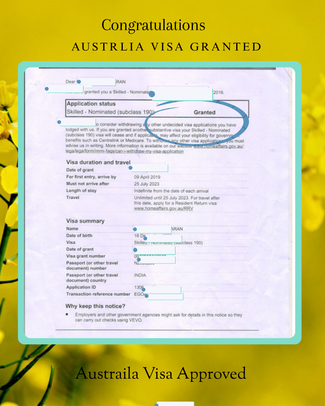 Australia Visa Approval Grant 18