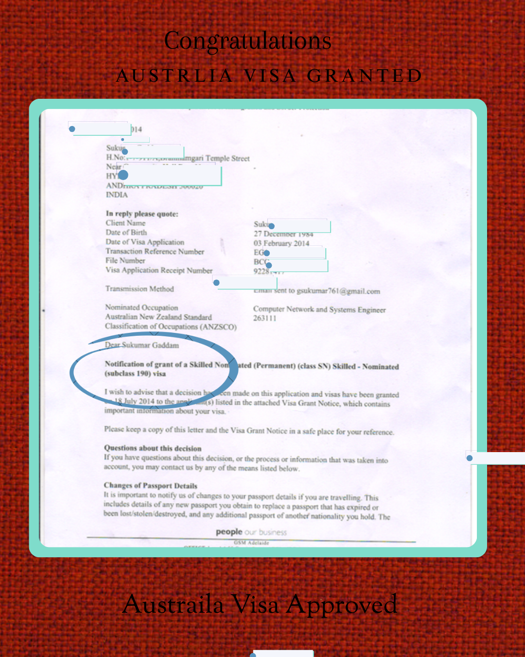 Australia Visa Approval Grant 19