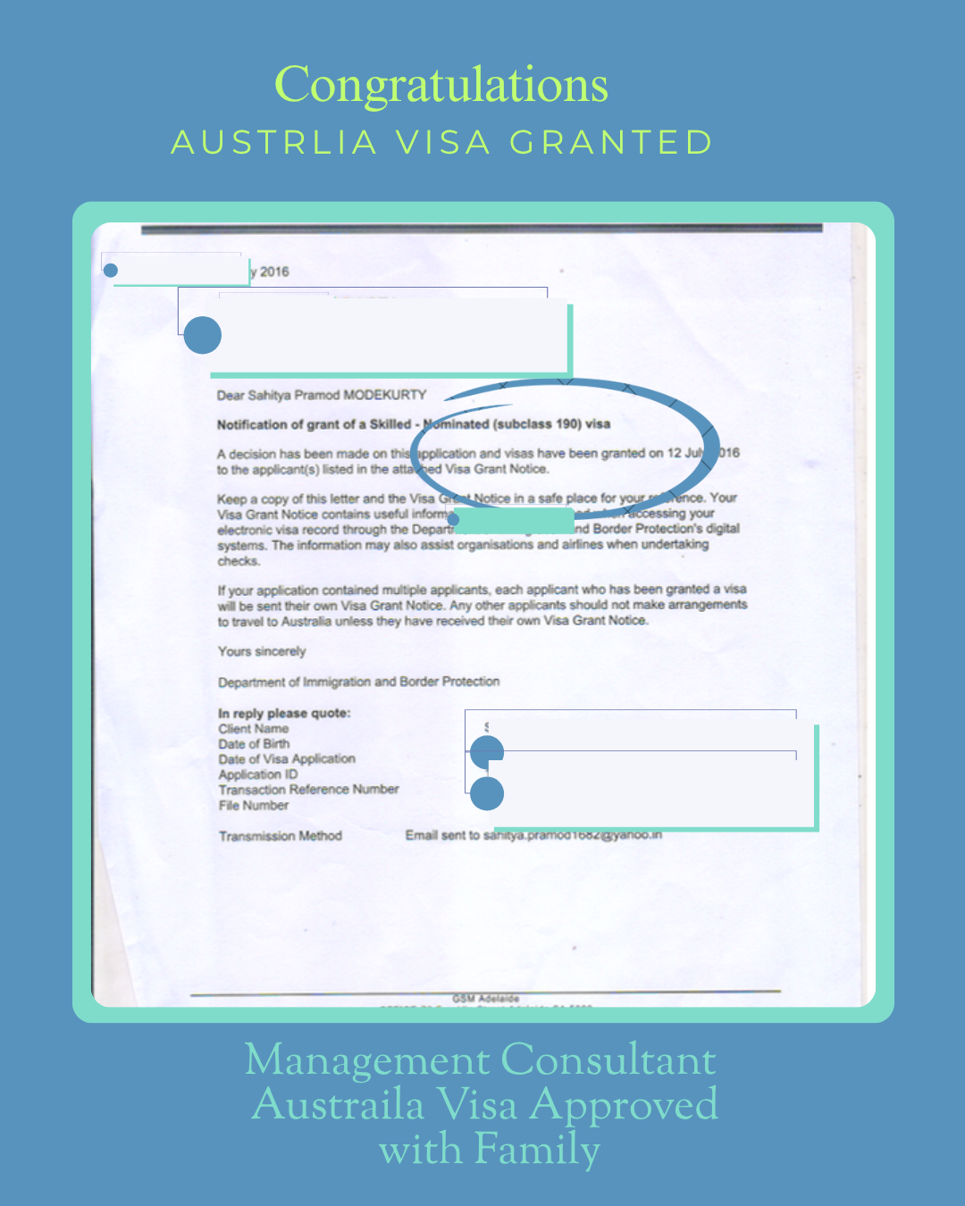 Australia Visa Approval Grant 8